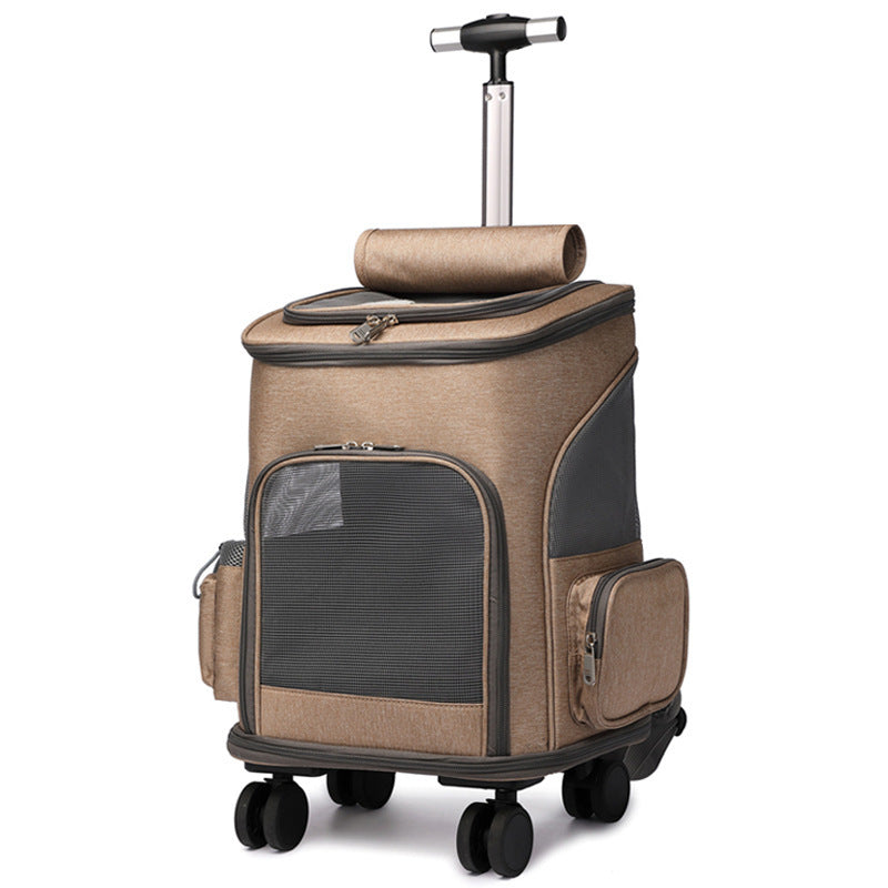 Portable Folding Pet Travel Trolley Backpack - Clicky Pet