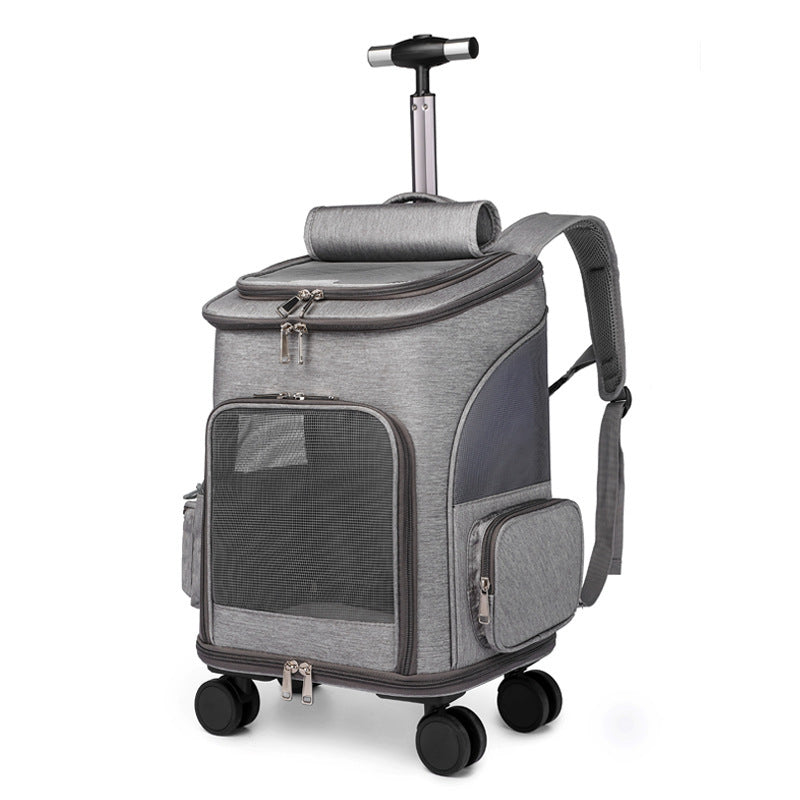 Portable Folding Pet Travel Trolley Backpack - Clicky Pet