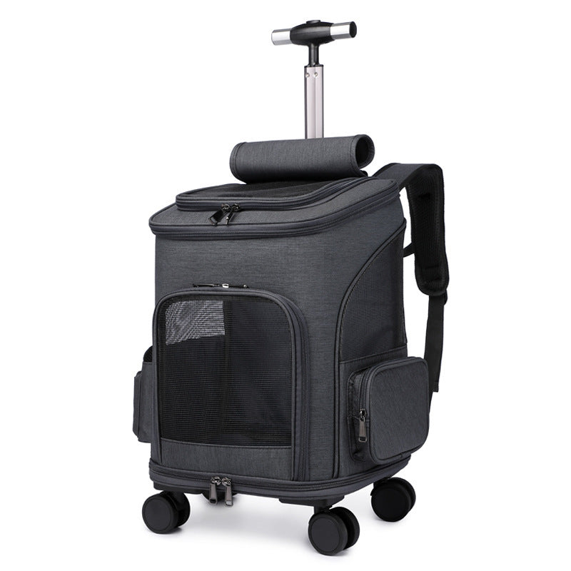 Portable Folding Pet Travel Trolley Backpack - Clicky Pet