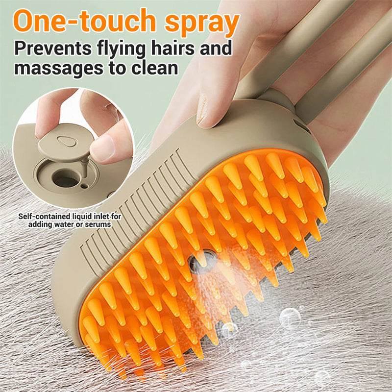 3 In 1 Electric Spray Pet Hair Brush - Clicky Pet