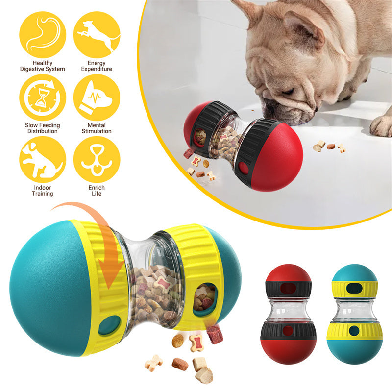 Leaky Tumbler Dog Food Ball Toy - Clicky Pet