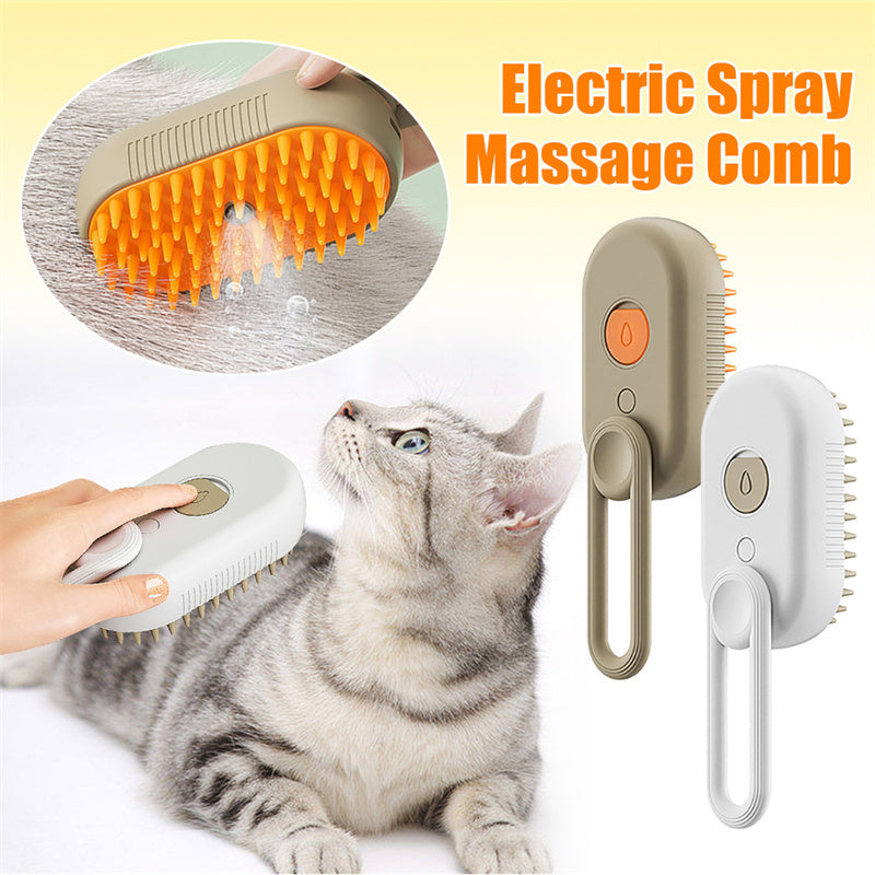 3 In 1 Electric Spray Pet Hair Brush - Clicky Pet