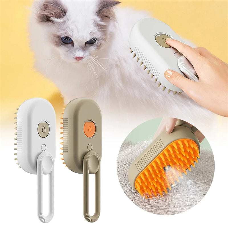 3 In 1 Electric Spray Pet Hair Brush - Clicky Pet