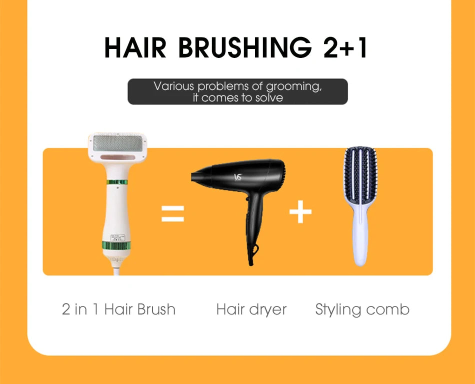 2-in-1 Pet Hair Dryer & Grooming Comb