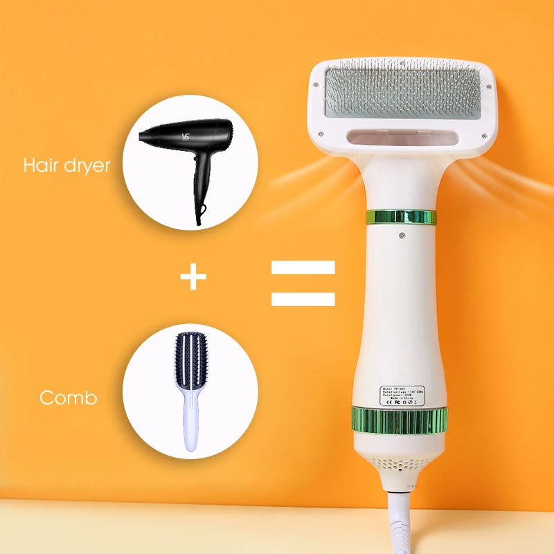 2-in-1 Pet Hair Dryer & Grooming Comb