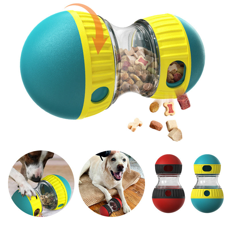 Leaky Tumbler Dog Food Ball Toy - Clicky Pet