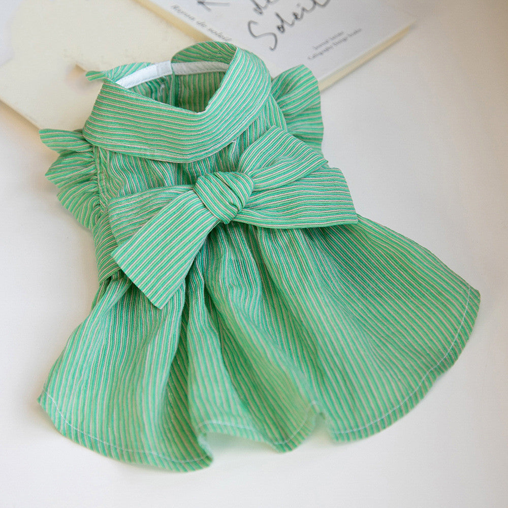 Pet Bowknot Summer Dress - Clicky Pet